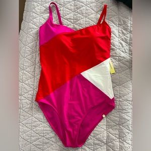 SUMMERSALT The Long Torso Marina - Lava & Hibiscus & White Sand NWT